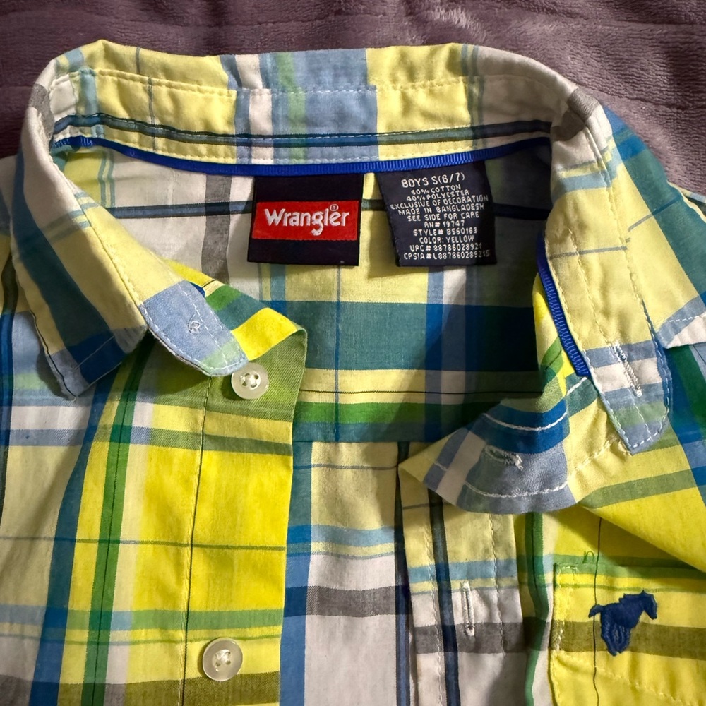 Wrangler Kids Colorful Plaid Shirt